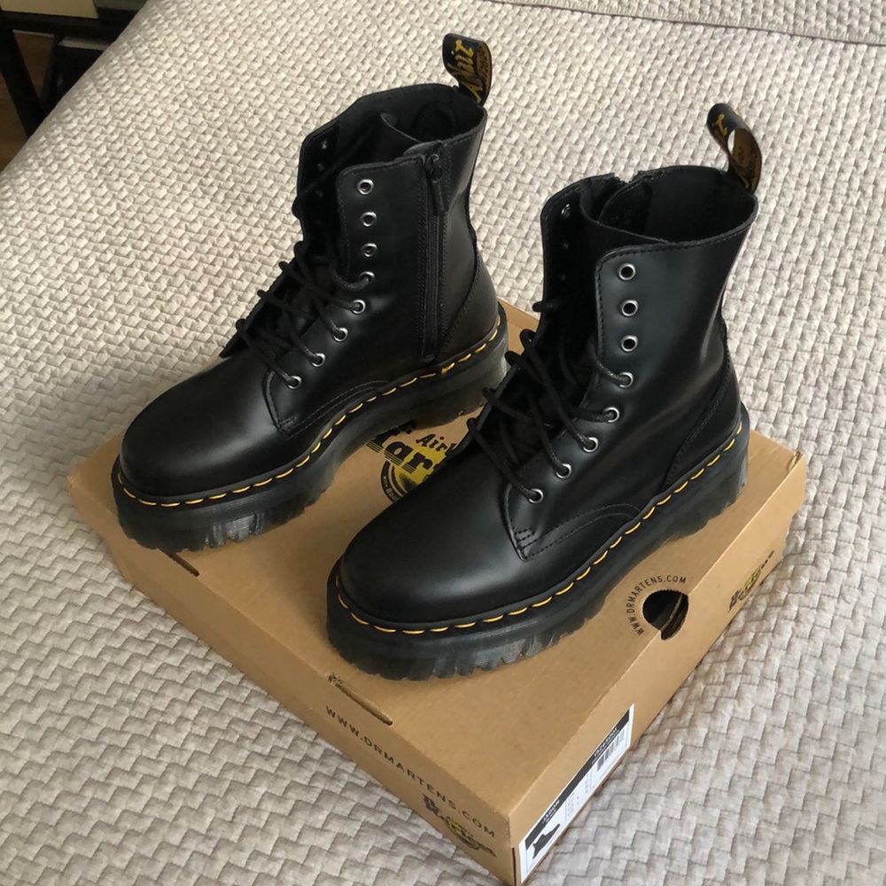 Jadon Smooth Leather Platform Boots // Size 8